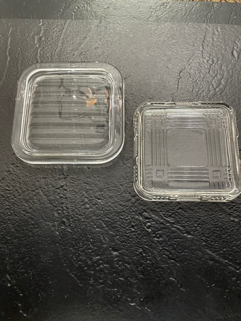 Clear Glass Square Accessory Case - Transparent